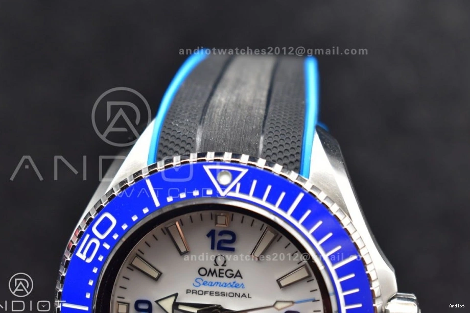 Bezel Ultra on White Deep Seamaster Edition Strap Dial 1:1 Blue Ceramic Black TF Rubber SS 6000M A2824 Best 0211
